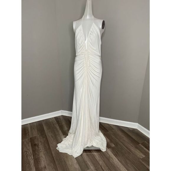 NWT HALSTON GRACE RUCHED JERSEY GOWN - Picture 6 of 10
